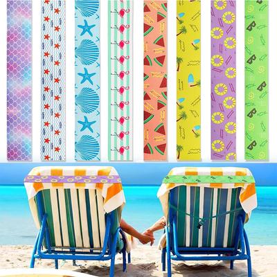 8 Pcs Stretchable Latex Towel Bands For Beach Chairs
