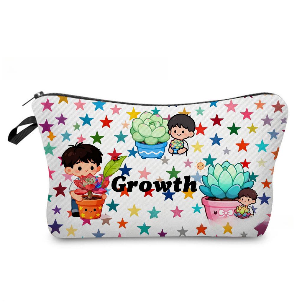 Women Cactus Print Cosmetic Bag Toiletries Organize Travel Storage Case 6880