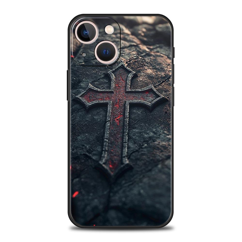 

Phone Case For iPhone 17 16e 15 14 13 12 11 Pro Max SE 7 8 Plus Shell iPhone 16 Soft TPU Cover Christian Bible Jesus iPhone 14Pro Max