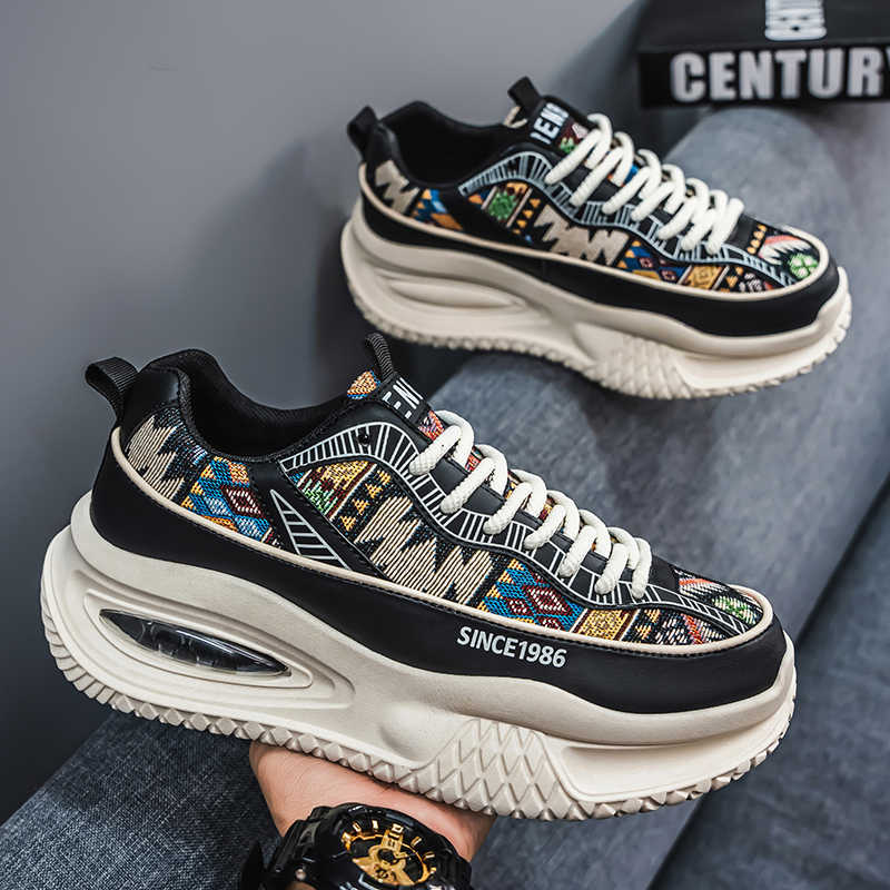 Fashion Thick Bottom Fall Adult Men Vulcanize Men's Green Shoes Classic Sneakers Men Sport All Brand On Offer Top Sale Teni