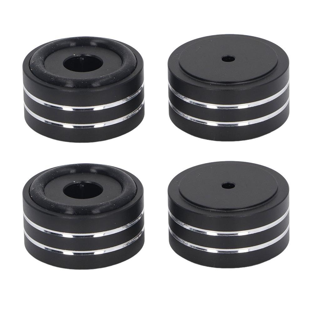 

4PCS 40*22mm Shock Absorbing Machine Feet Anti Slip Audio Equipment Isolation Feet Turntable чорний