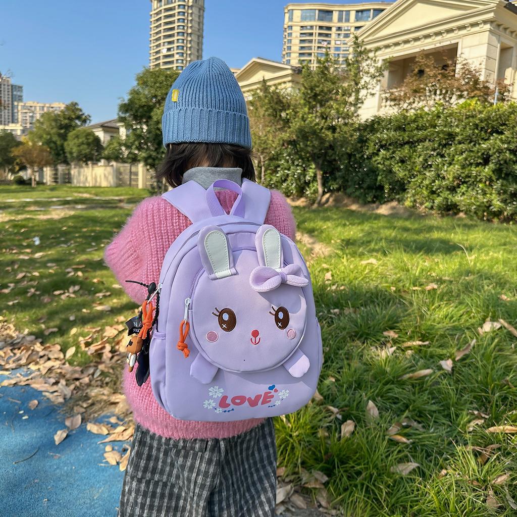 Schoolbag Children's Cute School Rabbit Small Backpack Kindergarten School Bag Girls Boys and Girls Baby Small Class Middle Class Backpack