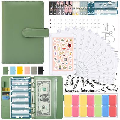 High Fashion A6 Planer Ordner Budget Schüler Notizbücher Florale Budgetbögen Tier Aufkleber Budget Ordner mit Bargeld Umschlägen