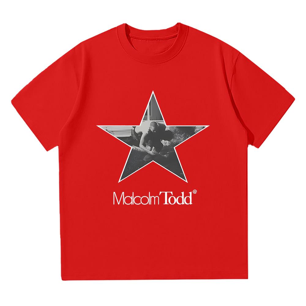 XIXI Fashion Malcolm Todd Ster Logo Grafische T-shirts Katoen Casual Streetwear Tops Dames Heren Ronde Hals Korte Mouw Y2k Ademende Top M