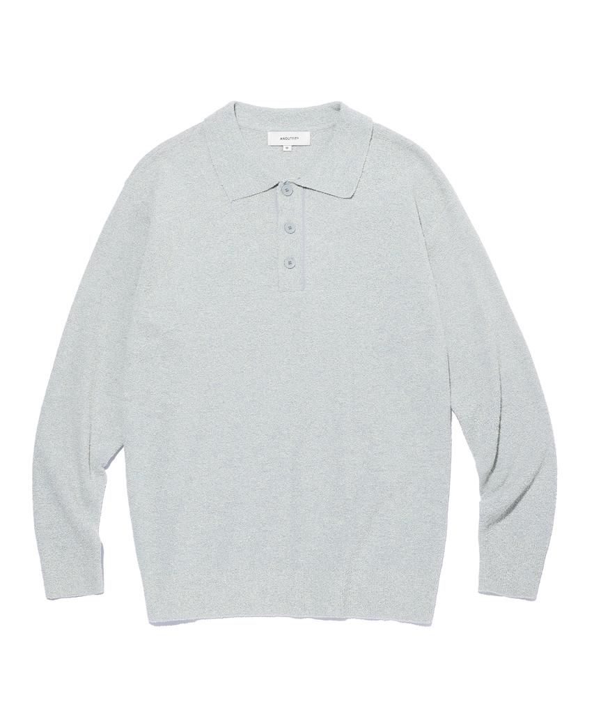 AOTT Curly Long Sleeve Knit Sky Blue