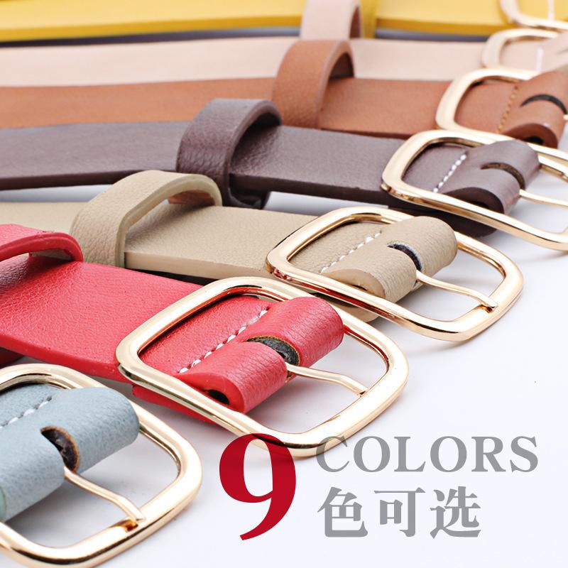 Classic Gold Square Buckle Women'S Trench Coat Wide Belt Gas Eye Decorative Belt Women