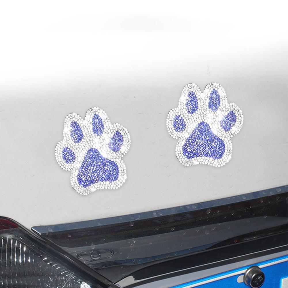 Moda Araba Dekorasyon Çıkartmaları Bling Rhinestone Paw Çıkartmaları Köpek Paw Baskı Araba Çıkartmaları Araba Tampon Penceresi Dizüstü Bilgisayarlar