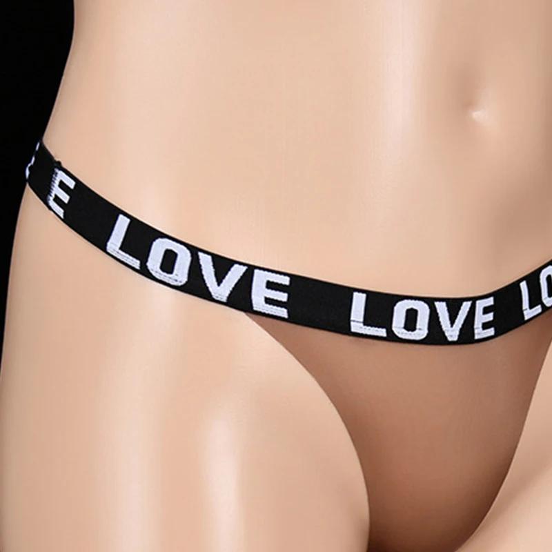 Ladies Sexy Stocking Solid Thong Seamless Full Mesh Transparent Panties No Crotch Low-waist Underwear Invisible T-back G-string