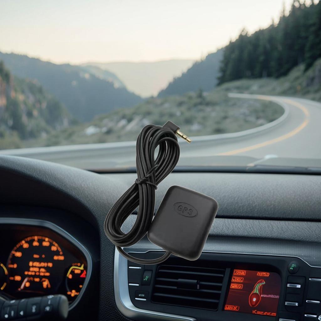 For GPS+GLONASS External Navigation System Antenna RG174 Cable 3.5mm Male Connector Magnetic Base for Car 3G/4G/5G Right