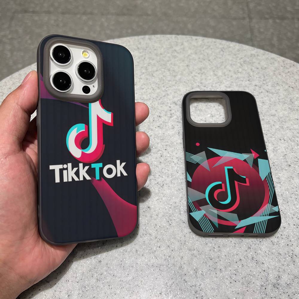 T-TikTok-K For IPhone 17 16 15 14 Plus 13 12 11 Pro Max With Shockproof Protective Phone Cover