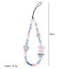Short Phone Charm Beads Sling Mobile Phone Lanyard Dog Cartoon Beaded Phone Chain  Car Key