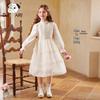 Girls' Flowing Princess Long-Sleeve Dress