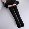 Women's Over Knee Boots Classic Black Skinny Elastic Tall Boots Non Slip Flat Boots Winter Women's Long Boot Botas Largas Mujer