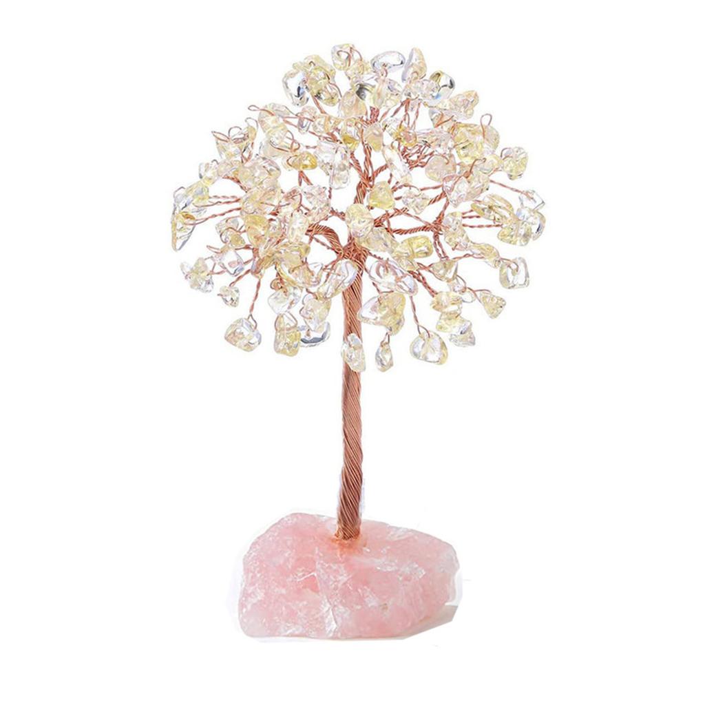 Crystal Stone Money Tree Home Decor With Copper Wire Base Imitation Appearance Crystal Stone Tree
