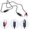 1m USB 5V Male Test Wire 3V Clip Cable Cord with Switching Button for LED Light Toy Fan Electronic Devices