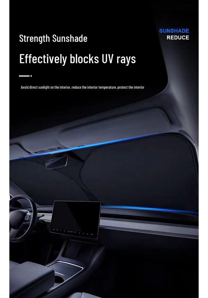 Double Layer Thickened Windshield Sunshade - Seamless Opaque Sun Protection & Heat Insulation for Cars