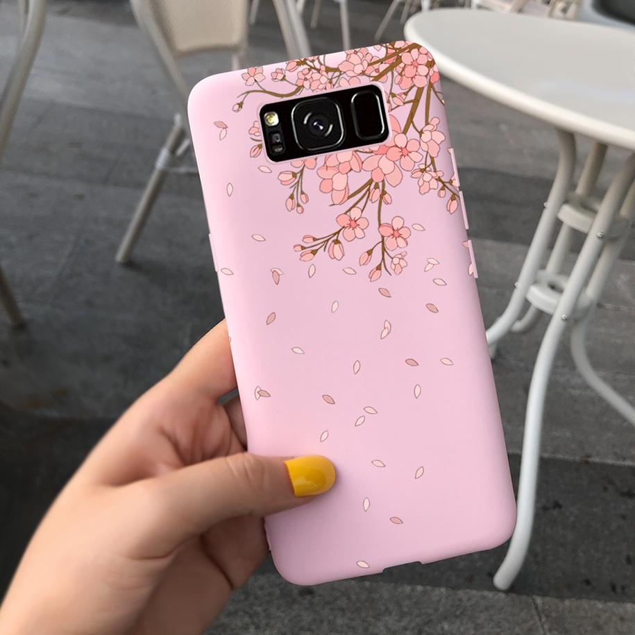 Shockproof Case For Samsung S8 Plus SM-G955F Cover Colorful Daisy Cactus Soft Matte Phone Case For Samsung S8 S 8 S8+ G950F Capa