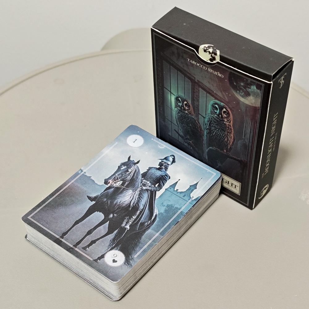 The Moonlight Night Lenormand Oracle Deck - 9*6cm 44 Cards Gothic Fantasy Divination Cards Double-embossed Cardstock