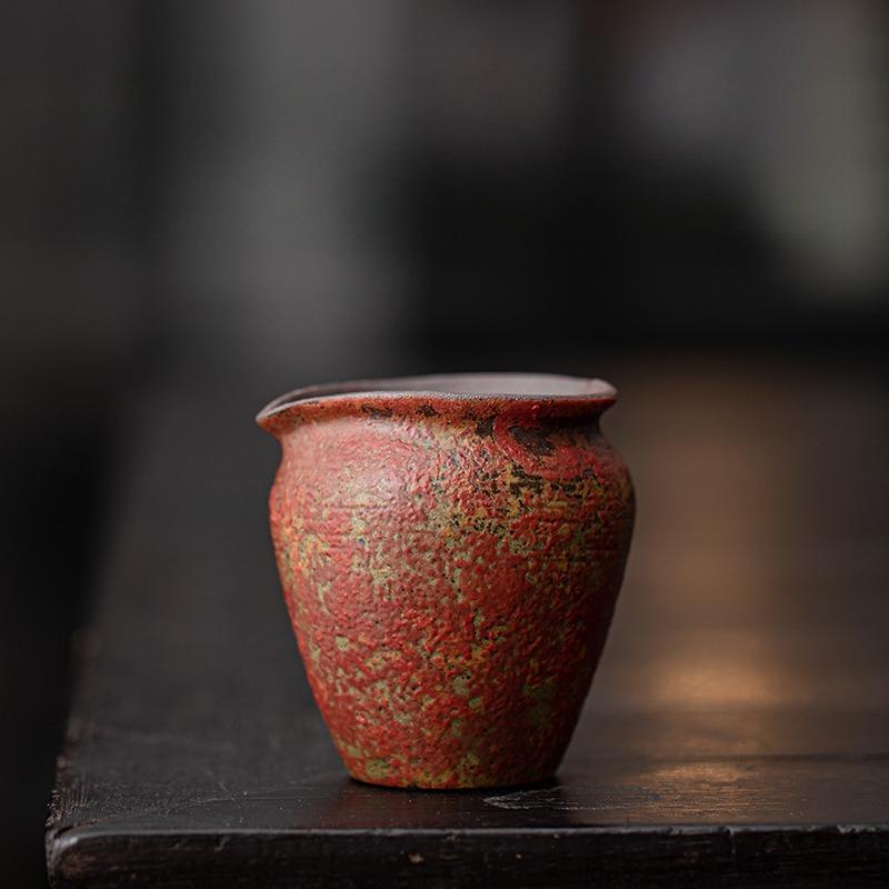 

Ретро чахай китайская керамическая мужская чашка униформа чайная чашка бытовой набор для кунг-фу чая аксессуары маленький чайный диспенсер 200ml красный