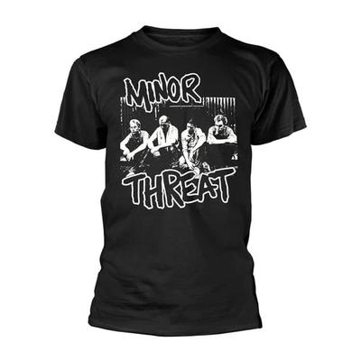 Minor Threat Band Photo Print Cotton TShirt Hardcore Punk Band Unisex Short Sleeve Tee