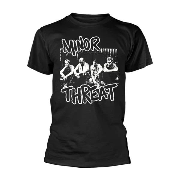 

Minor Threat Band Photo Print Cotton TShirt Hardcore Punk Band Unisex Short Sleeve Tee M