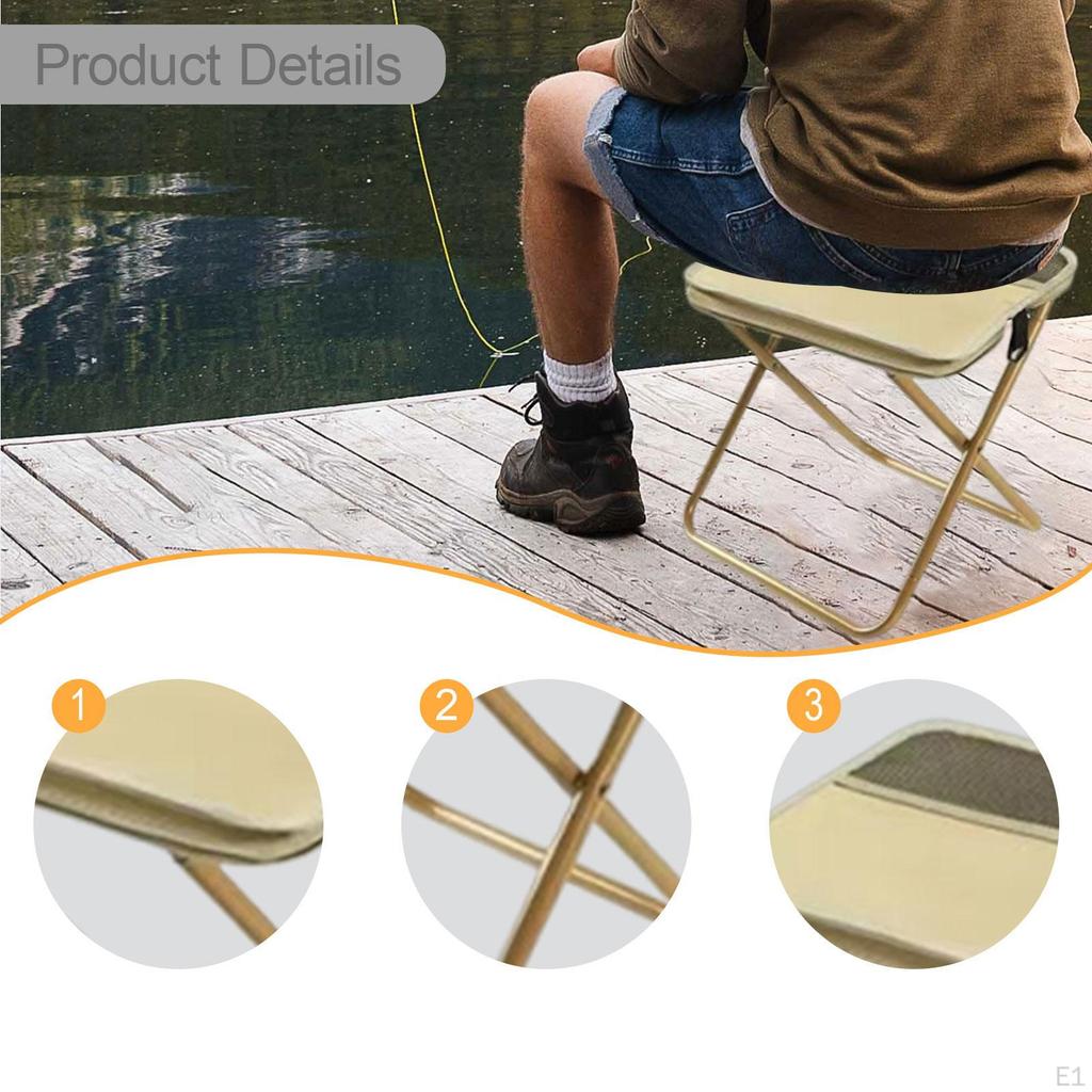Camping Foldable Stool Compact Design for Easy Transport Oxford Cloth Bag Outdoor Activities