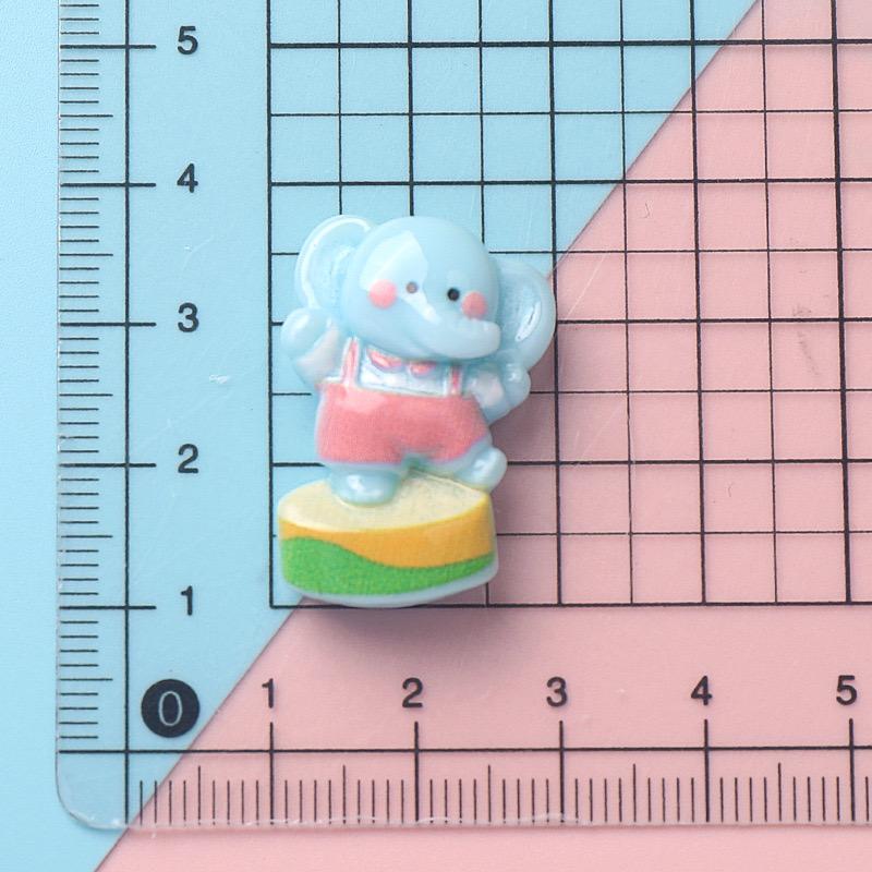 10Pcs New Cute Cartoon Circus Magician, Sea Lion, Clown Series Flat Back Ornament Jewelry Bows Accessories
