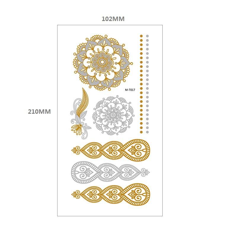 Bronzing Tattoo Sticker Water Transfer Mt Metal Waterproof Tattoo Sticker Party Party Amazon Wind Tattoo