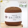 Spring/Summer No. 6 Lace DIY Knitting Silk Cotton Yarn - Skin-Friendly, Non-Pilling, Medium-Fine Crochet Pure Cotton