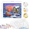 Frame Painting By Numbers Kits Christmas Gift Coloring By Numbers For Adults Home Decoration Snow House 40x50