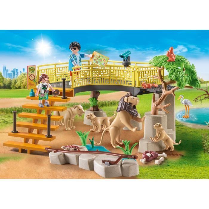 PLAYMOBIL - 71192 - Country Le parc animalier - Espace des lions - 58 pièces - Multicolore - Enfant