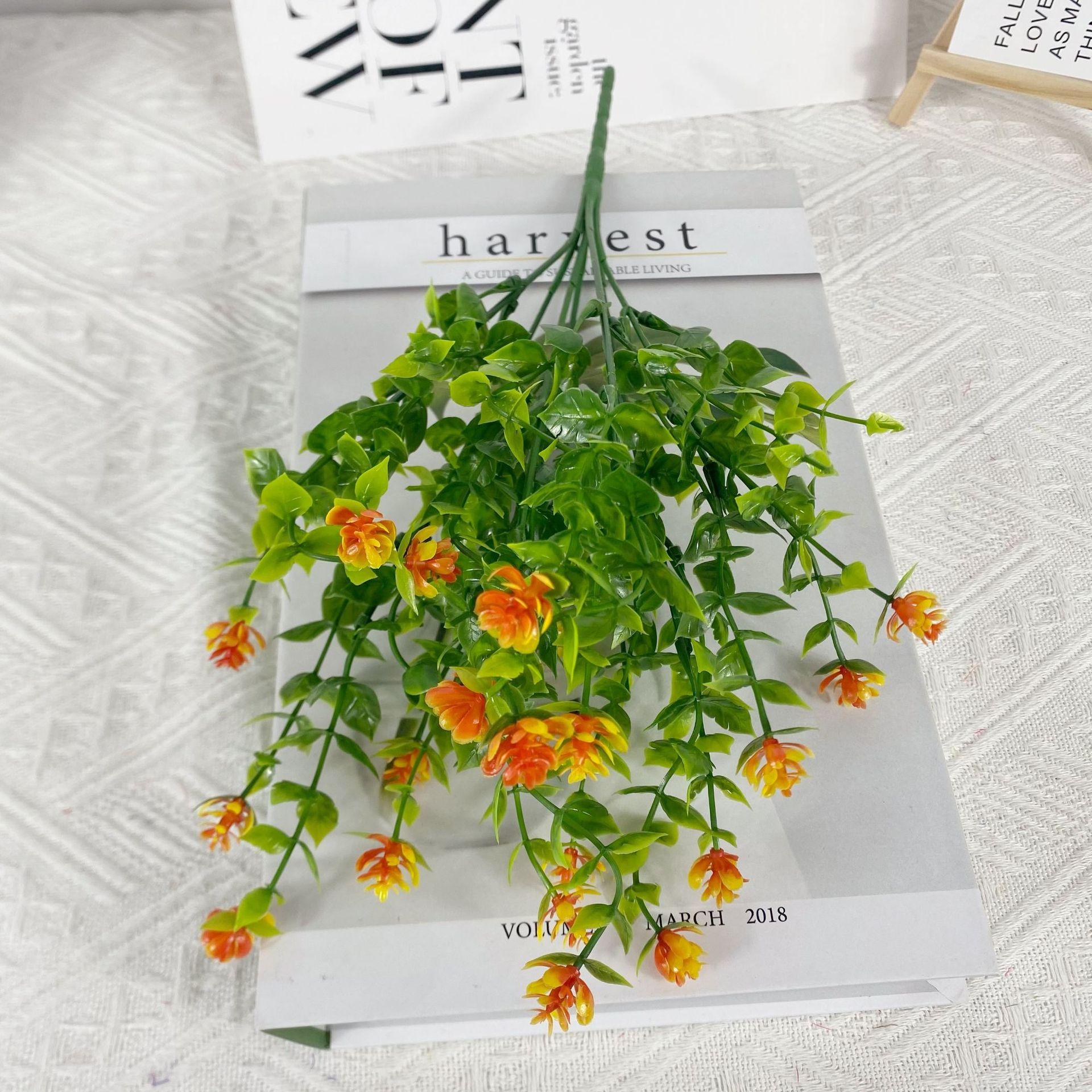 

Имитация миланской травы 7 вилок эвкалиптовый лист искусственный цветок денежная трава роза свадебное украшение для дома на открытом воздухе