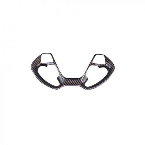 For Kia Forte/K3 DX 2014-2018 Carbon Fiber ABS Steering Wheel Button Cover Trim