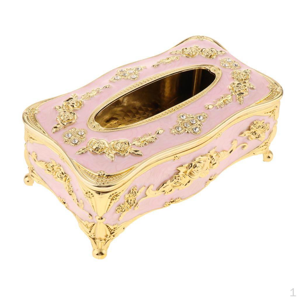 Acrylic Tissue Box Luxurious Rose Napkin 35x12mm E