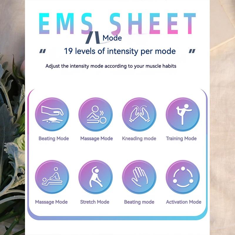 Colorful EMS Microcurrent Massage Foot Pad Smart Pulse Foot Massager Home Portable Leg Beauty Instrument