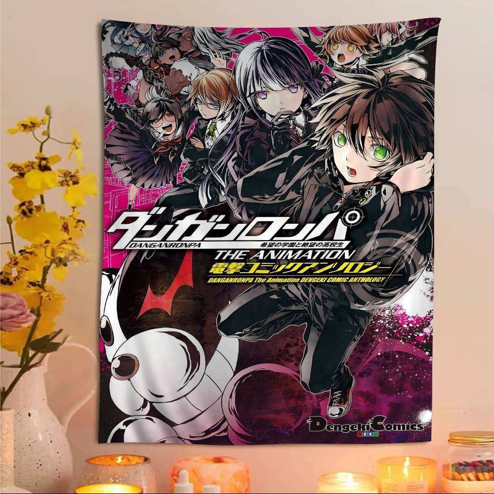 Anime Game Danganronpa Chart Tapestry Art Science Fiction Room Home Decor Cheap Hippie Wall Hanging