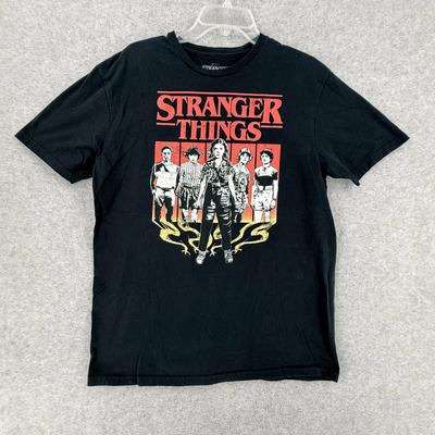 Maglietta Stranger Things Uomo Taglia L Nera Show Netflix Cast Eleven Sci-Fi Horror