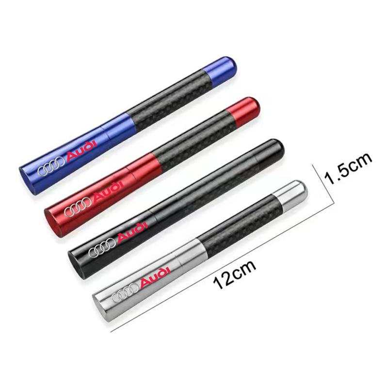 12cm Car Delicate Carbon Fiber Short Antenna Radio Auto Accessories for Audi C5 C6 C7 A4 B6 B8 B7 A6 A3 A5 Q3 Q5 Q7 8P S3 S5 S4 S2 S6 RS3 RS4 RS5 RS6