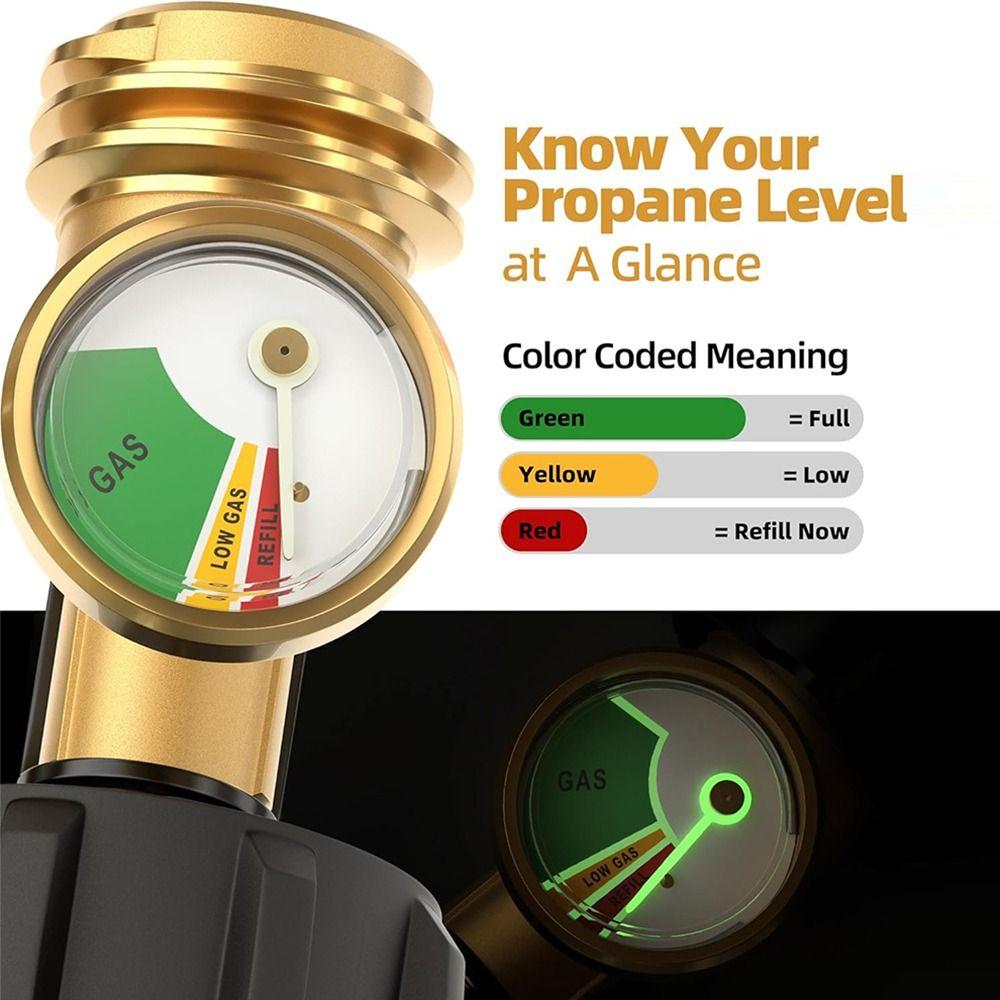 Leak-proof Propane Tank Connector QCC1/Type Propane Tank Gauge Camping Grill