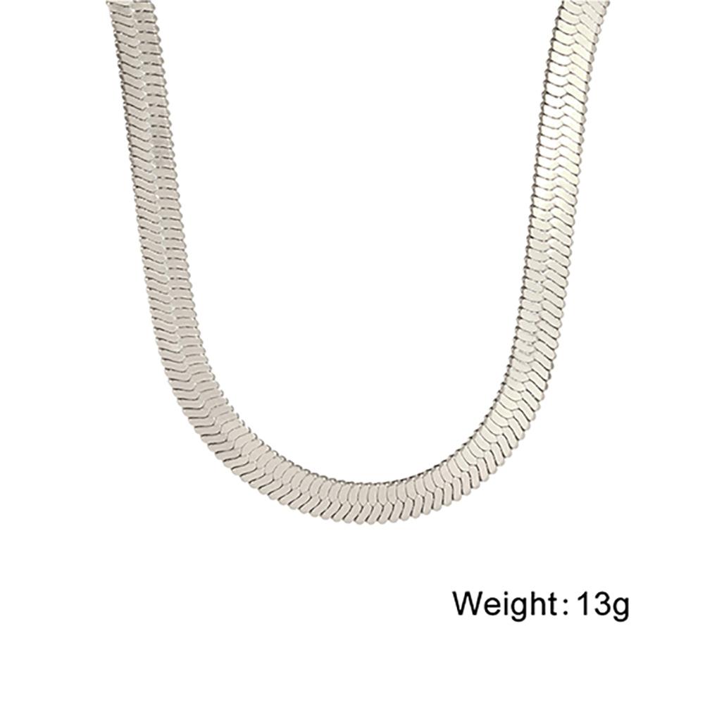 Snake Chain Necklace Men Women Stainless Steel 2/3/4/5mm Wide Flat Herringbone Neck Chains Trend Hip Hop Jewelry Gift