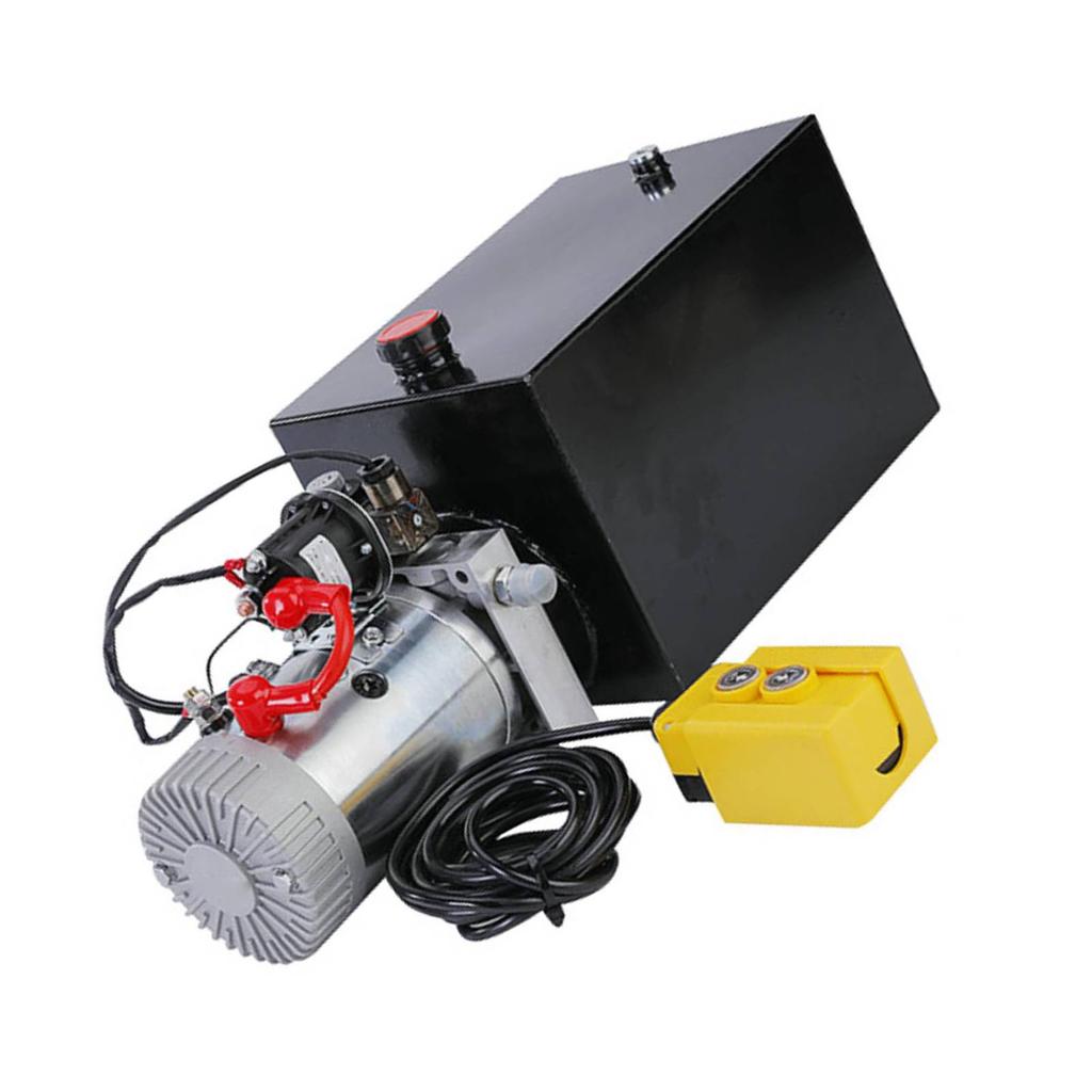 Hydraulic Power Unit DC Motor Single Acting Hydraulic Pump for Dump Trailer Lifting 12L 12.68 Quart Capacity