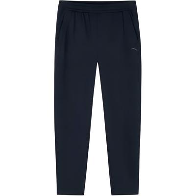 Sports Lifestyle Series Solid Color Mid-Rise Drawstring Comfortable Breathable Straight Leg Casual Pants Men Bottoms Basic-Black 952517305S-1