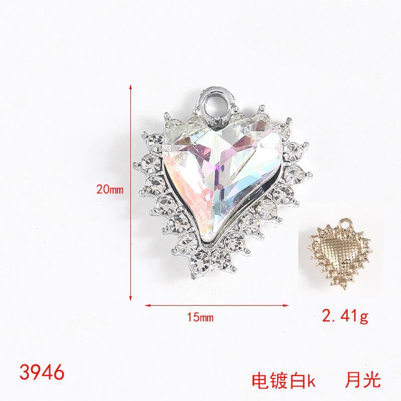 Taoxin Crystal Gemstone Pendant Electroplating Simple Fashion Jewelry Accessories DIY Necklace Pendant Alloy Jewelry