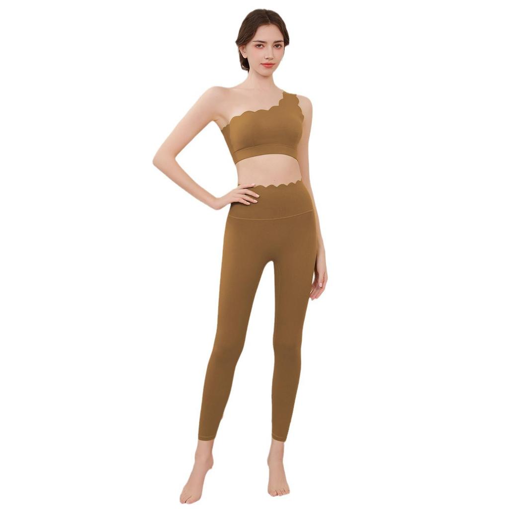 2024 Wave Lace Yoga Set: Shockproof Nude-Feel Fitness Vest