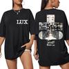 Singer Rosalia Lux Tour Graphic T-Shirt Men Women Vintage Fashion Cotton Short Sleeve T-shirts Y2k Gothic Clothing Streetwear