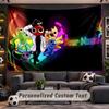 Wall Hanging Tapestry Custom NameRainbow Friends Pattern Personalized Printed Fabric Wall Decor