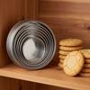 12pcs Stainless Steel Biscuit Cutter Round Shape Donut Cutter  Cookie Pastry Dessert DIY Daily Use