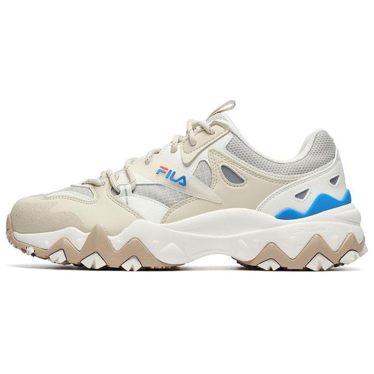 FILA Oakmont 2 European Edition 2 Textile , TPU , Leather Low top Casual Shoes Men's Beige Blue (Unisex) Casual Shoes F12M232133FRA