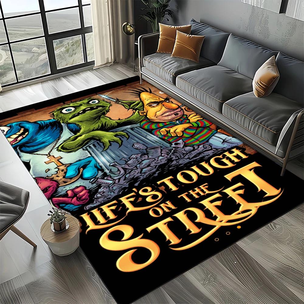 2025 New Style Sesame Street Cartoon TV Carpet Rug for Living Room Bedroom Home Sofa Decoration,Kids Play Non-slip Floor Mat