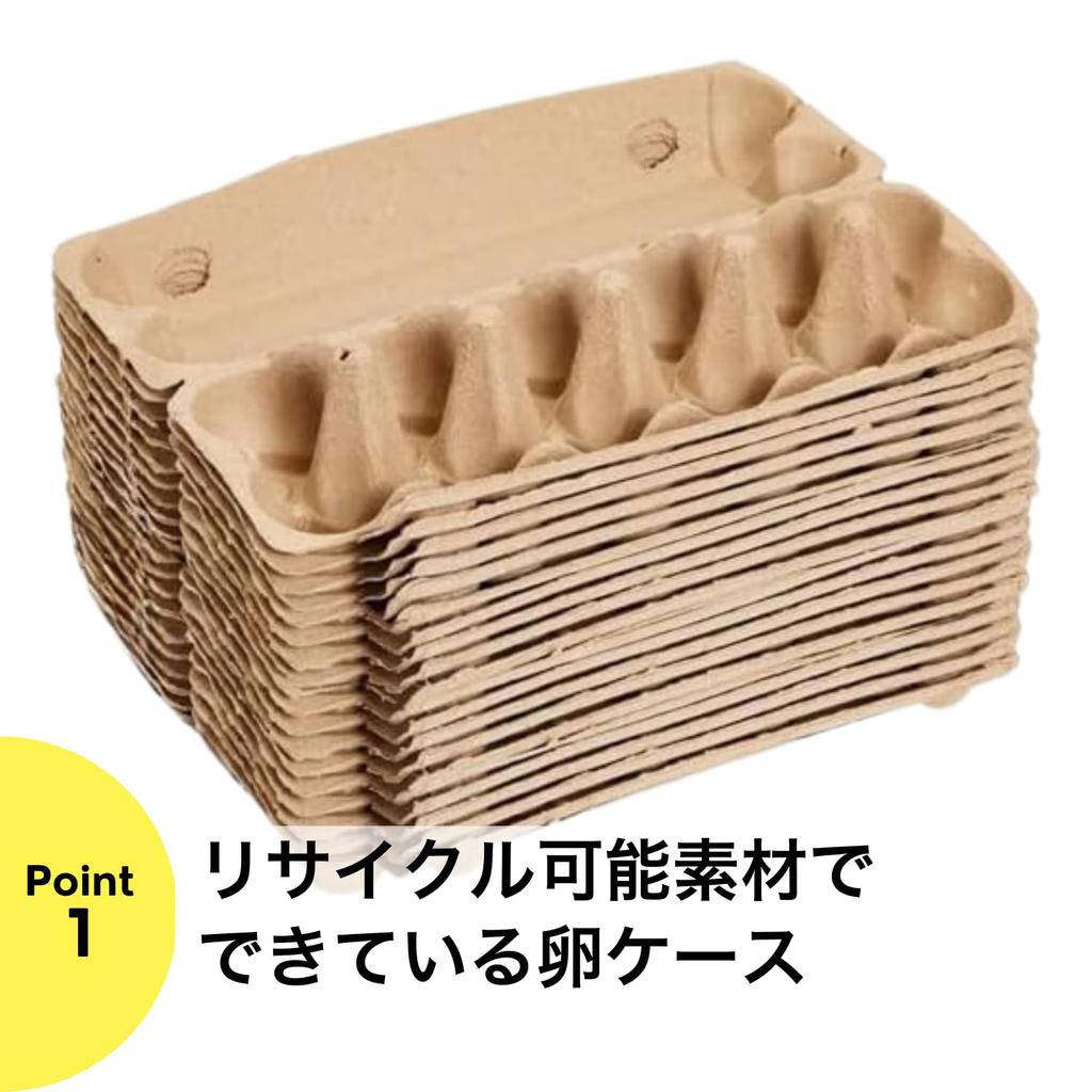 Egg Crates with Lids, Holds 6 Eggs, Set of 20, Refrigerator Storage, NYANDELMO ND-0150-R12-BN6-20p